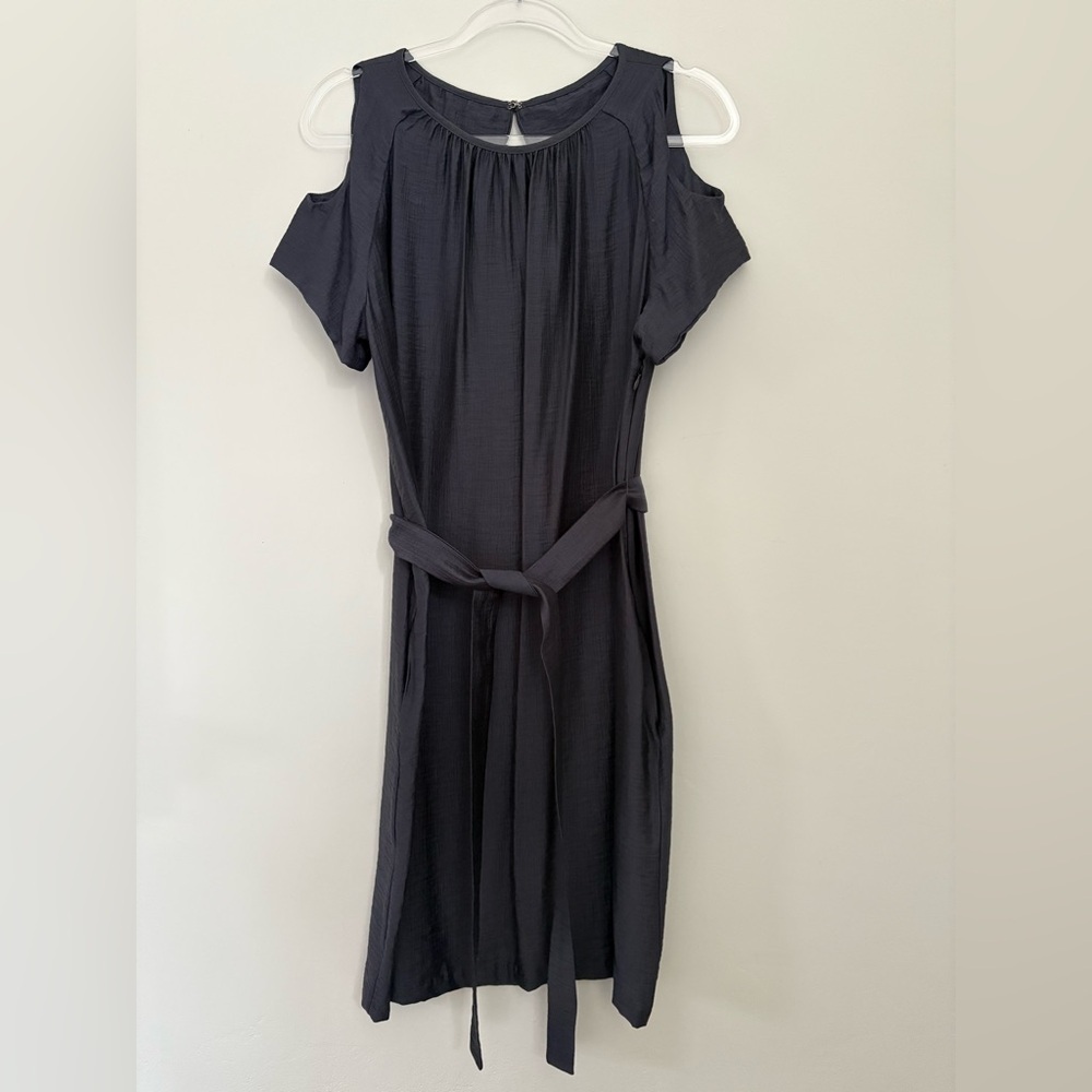 Cynthia Rowley Gray Cold Shoulder Midi Sundress